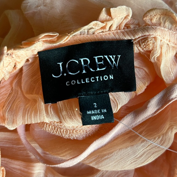 J. Crew tiered ruffle Orange Maxi dress - Picture 8 of 13